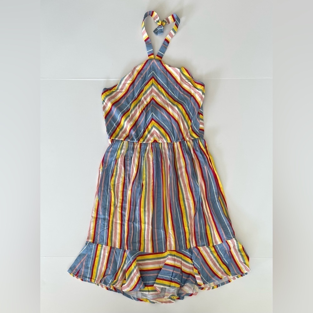 NWT BCBGirls Multicolor Stripes Halter Dress